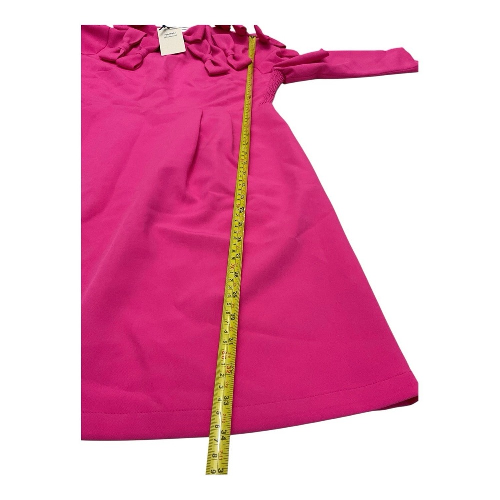 Tuckernuck Bow Dress Womens M Hot Pink Cameron Eubanks Wimberly NWT - Picture 5 of 12